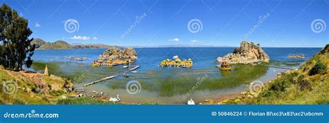 Traditional Floating Island in Lake Titicaca Stock Photo - Image of lake, coast: 50846224