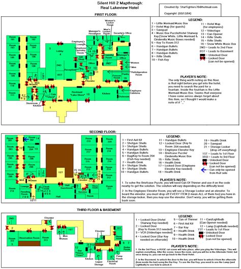 Silent Hill 2 Lakeview Hotel Map (GIF) - StarFighters76 - Neoseeker Walkthroughs