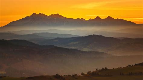 Tatra Mountains in the sunset wallpaper - backiee