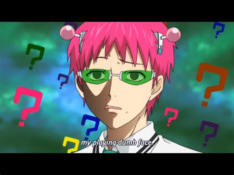 Saiki kusuo playing dumb face | Saiki, Anime, Anime characters