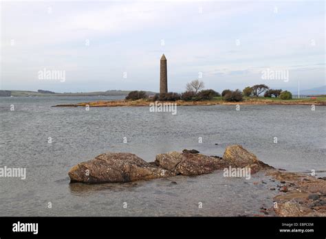 'Pencil' Monument commemorating Battle of Largs (1263), North Ayrshire, Scotland, Great Britain ...