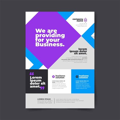 Vertical Business Flyer Template - Free Vector Download - HD Stock Images