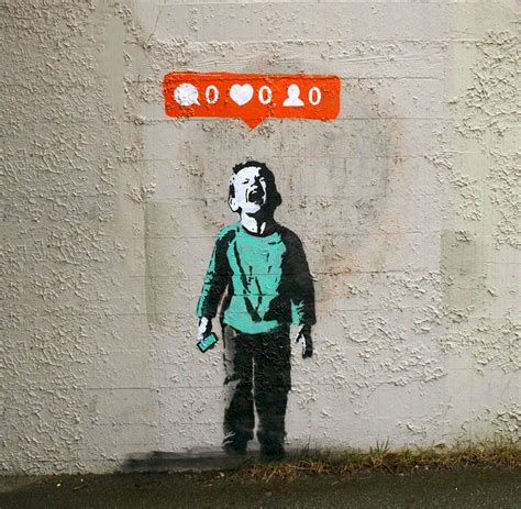 street art stencils show social media culture through graffiti