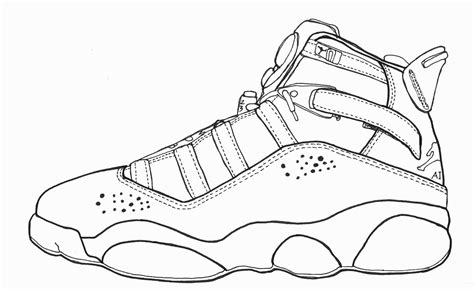 Jordan Sneakers Coloring Pages Inside Jordan Sneakers Coloring Sheets Tennis Shoes Pages Michael ...