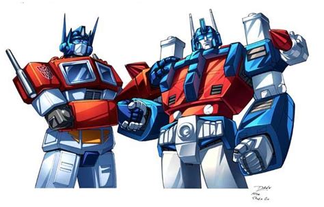 Optimus Prime And Ultra Magnus (transformers) Drawn By Ai-eye Danbooru ...