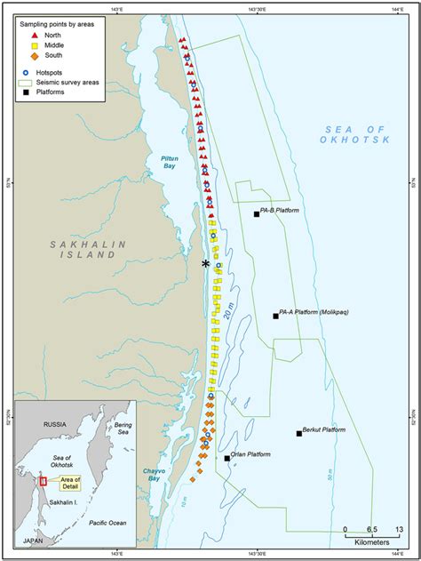 The 2015 benthic nearshore study area in the Sakhalin Island gray whale ...