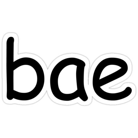 "bae" Stickers by brvndonngo | Redbubble