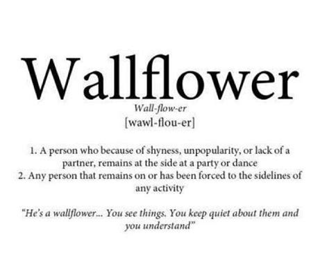 Wallflower Role Meaning at Patrick Mahn blog