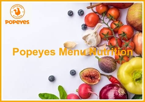 Popeyes Menu Nutrition 2023 Popeyes Menu