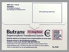 Butrans transdermal Drug information on Uses, Side Effects, Interactions, and User Reviews on RxList