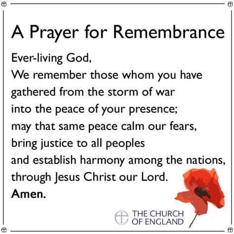 A Prayer for Remembrance - Skegness Church of England