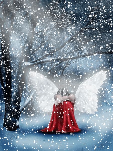 Angel In Snow gif by jade95_2010 | Photobucket | Angel pictures, Angel, Angel art