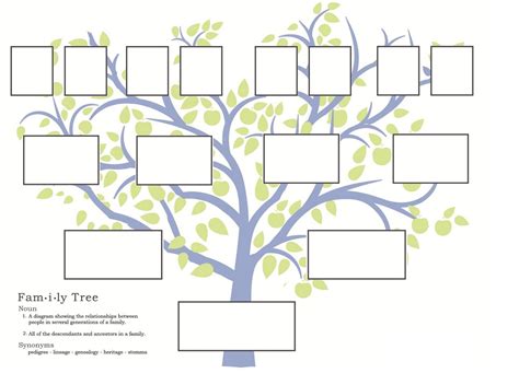 free printable family tree template