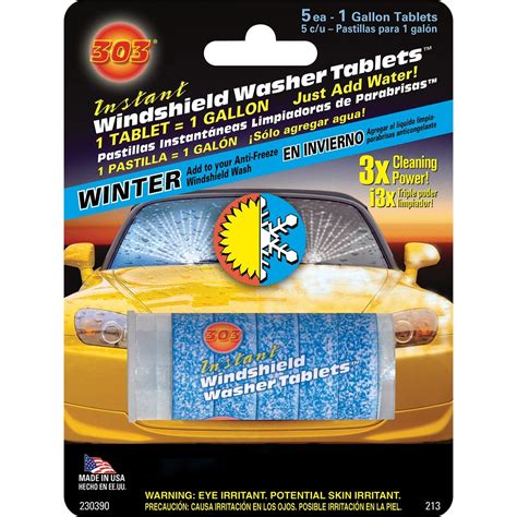 Windshield Washer Tablets - 5 Tablet Card - 12/Pk