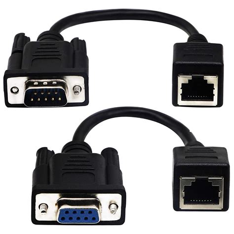 BIFI RJ45 to RS232 Cable, DB9 9 Pin Serial Port Female&Male to RJ45 ...