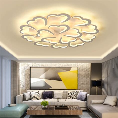 Acrylic recessed LED Ceiling Light White home decorative lighting Oval LED Luster for living ...