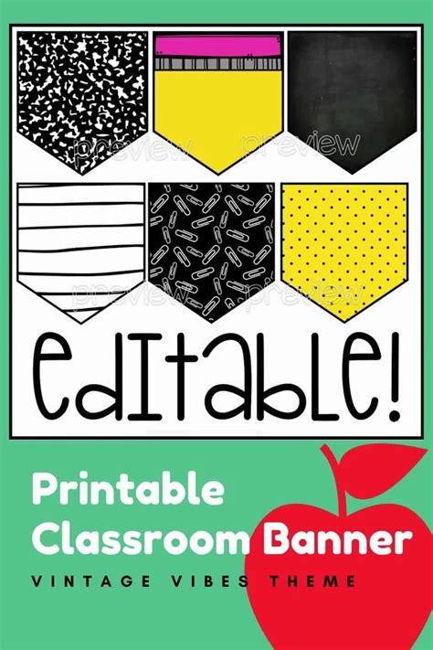 Read Banner Pencil Printable Printable Editable Banner School