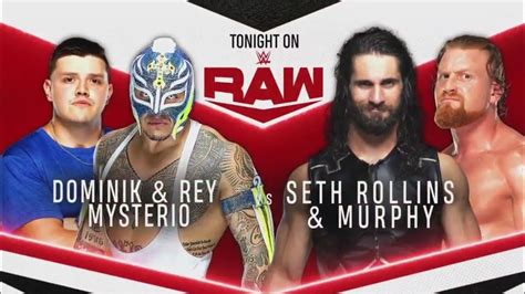 Dominik & Rey Mysterio Vs Seth Rollins & Murphy - WWE Raw 24/08/2020 ...