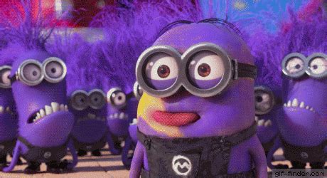 Despicable Me 2 Purple Minions Gif