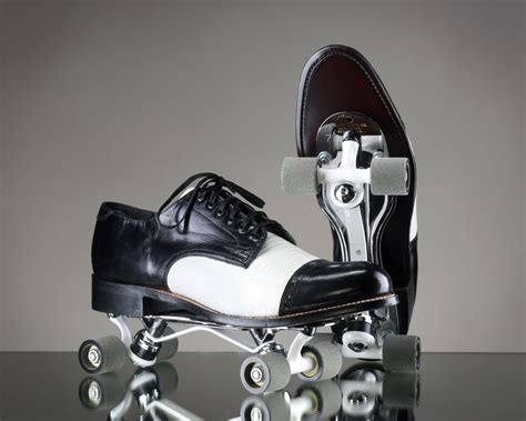 Black & White "Sliders" - These skates were custom built from a vintage Chicago plate with 45 ...