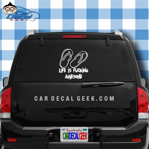 Sandals Life is F&%$ing Awesome Car Decal | Tropical Stickers