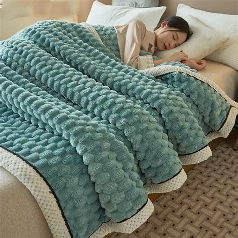 Amazon.com: Flannel Warm Thick Blanket-Soft Fluffy Blanket Sherpa ...