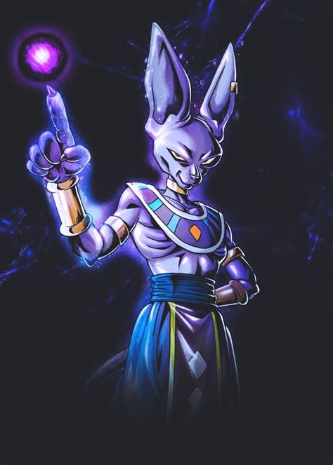 Beerus sama metal poster | Dragon ball super artwork, Anime dragon ball ...