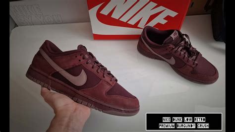 Nike Dunk Low Retro Premium Burgundy Crush - On Feet and Check 82% ...