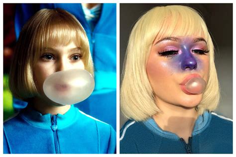 This Makeup Artist's Brilliant Violet Beauregarde Costume Is Going Viral | Halloween beauty ...