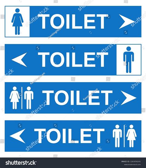 Toilet Sign Printable Public Signage Symbol Stock Vector (Royalty Free ...