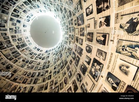 The Hall of Names at the Holocaust memorial Yad Vashem in Jerusalem ...