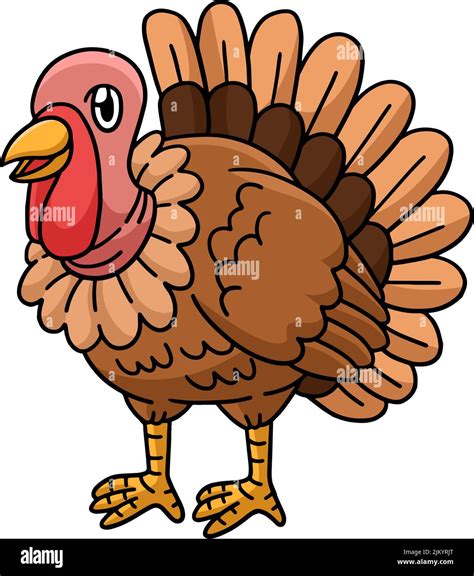 Turkey Animal Cartoon Colored Clipart Illustration Stock Vector Image & Art - Alamy