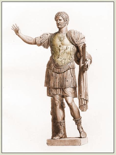 Statue of Hadrian in full military costume. | World4