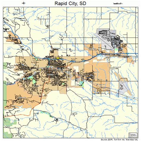 Rapid City South Dakota Street Map 4652980