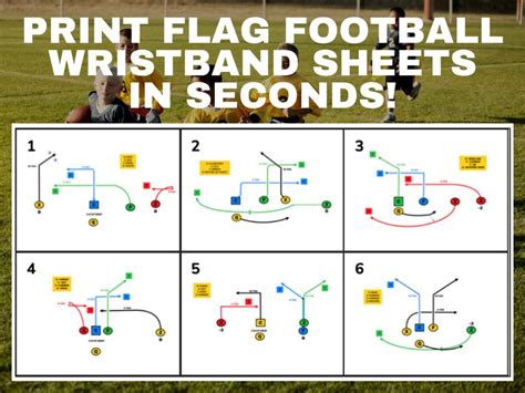 Flag Football WristSheets In Seconds | Flag football, Flag football ...