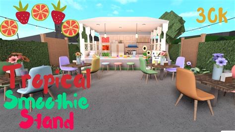 Roblox l Bloxburg: Tropical Smoothie Stand (30k) (speedbuild) (tour) (on... #roblox #bloxbur ...