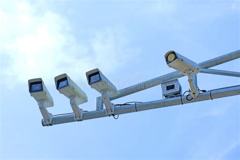 Traffic Monitoring Security Camera CCTV Stock Image - Image of monitor ...