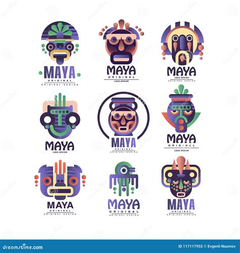 Maya Logo Original Design, American Indian Tribal Sign Vector ...