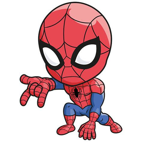 How to Draw a Chibi Spider-Man - Really Easy Drawing Tutorial | Spiderman drawing, Spiderman ...