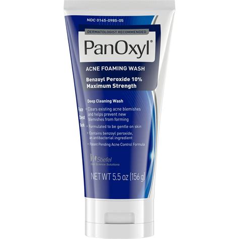 PanOxyl Foaming Acne Wash, Maximum Strength, 10% Benzoyl Peroxide - 5.5 oz - Walmart.com ...