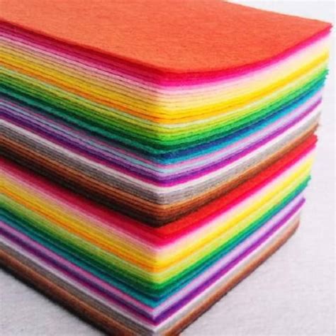 Felt 5 Sheets Craft Thin Felt Solid Colors Patchwork Cm 30x40 | Etsy