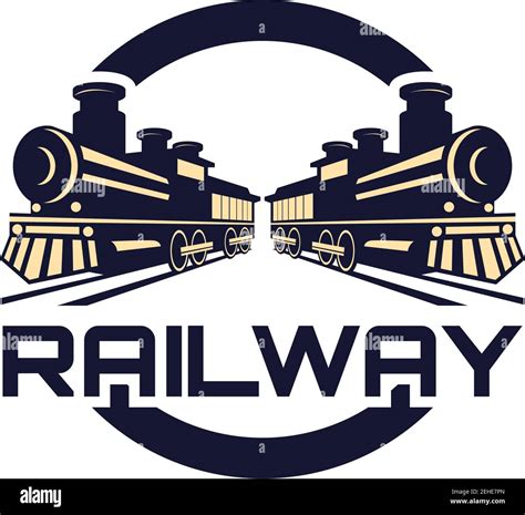 train railway logo isolated on white background. vector illustration ...