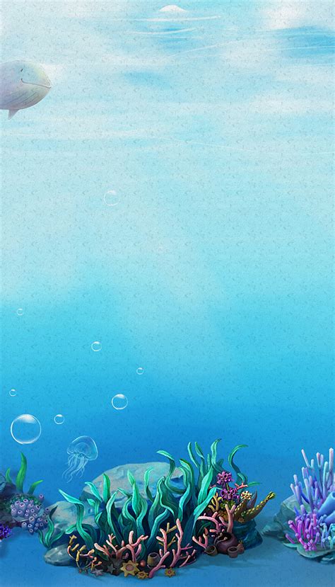 Underwater World Poster Background, Ocean, Biological, Dream Background ...