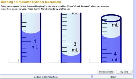 Reading Meniscus Graduated Cylinder Worksheet