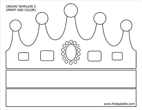 a drawing of a crown with the words crown template 3 print and color on it