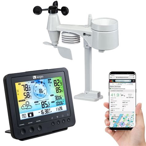 Logia 5-in-1 Indoor/Outdoor Wi-Fi Weather Station with Remote ...