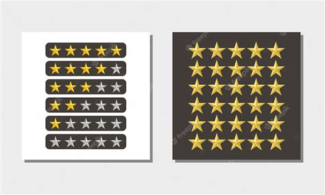 Premium Vector | Five star rating set symbols vector icon