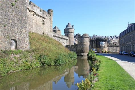 Fougeres Castle, France stock image. Image of brick - 115786469