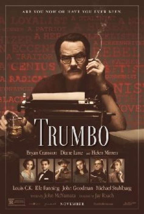 Trumbo (2015) Starring: Bryan Cranston, Diane Lane, Helen Mirren - Three Movie Buffs Review