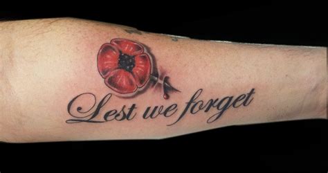 Lest We Forget Tattoo / Pin on Tattoos by Davin Evans - Other tattoos you might like.